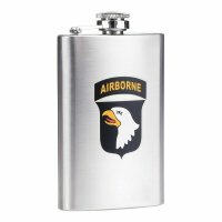 US Army 101st Airborne Screaming Eagle Flachmann Flask...