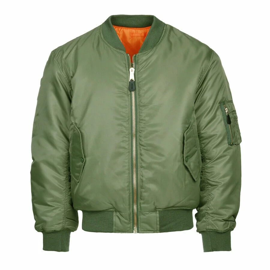 Airforce Fliegerjacke wendbar von oliv zu orange