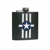 USAAF US Army Kokarde Stainless Steel Hip Flask