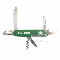 US Army Pocket Knife Taschenmesser Multitool D-Day Allied Star USMC USAAF WWII