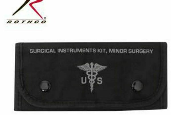 US Army Surgical Set Medical Corps Mash First Aid Kit 12pcs Blac Marines Vietnam