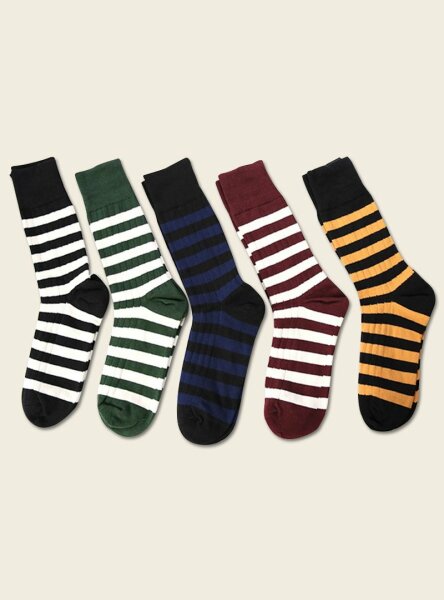 Prison Style Striped Socks Old School Heritage Vintage