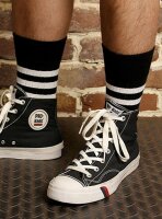 Prison Style Striped Socks Biker Socken Old School Heritage Vintage