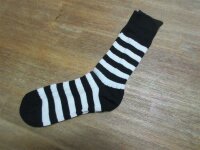 Prison Style Striped Socks Old School Heritage Vintage Black/Orange