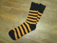 Prison Style Striped Socks Biker Socken Old School Heritage Vintage Schwarz/Orange