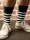 Prison Style Striped Socks Biker Socken Old School Heritage Vintage Schwarz/Orange