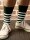 Prison Style Striped Socks Old School Heritage Vintage Red/White