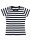Prison Gefängnis Style Stripy T-Shirt Women Black & White Biker