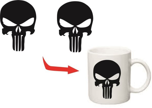 Skull Totenkopf Tasse Kaffeetasse Haferl