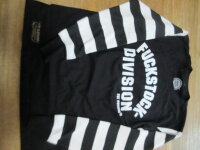 Prison Style Striped Ball Wing  Longsleeve T-Shirt Fuck...