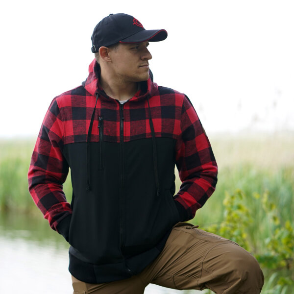 Lumbershell Lumberjack Softshell Jacket Olive Red Black Plaid