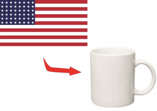 US Army 48 Stars Flag Coffee Mug