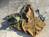 Original US Kampftasche Pack Field Cargo M-1945 + US WW2 Schlafsack