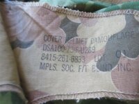 Original US Vietnam Helmet Cover Mitchell Leaf Camo NAM