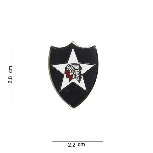 US Army 2nd Infantry Division Reserved &quot;Indian Head&quot; Pin