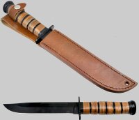 US Army USMC Insignia Kampfmesser & Lederscheide
