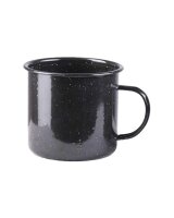 Emaille Haferl Trinkbecher Kaffeetasse Schwarz 680ml