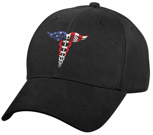 Low Profile Baseball Cap US Army Medical Corps Insignia Black