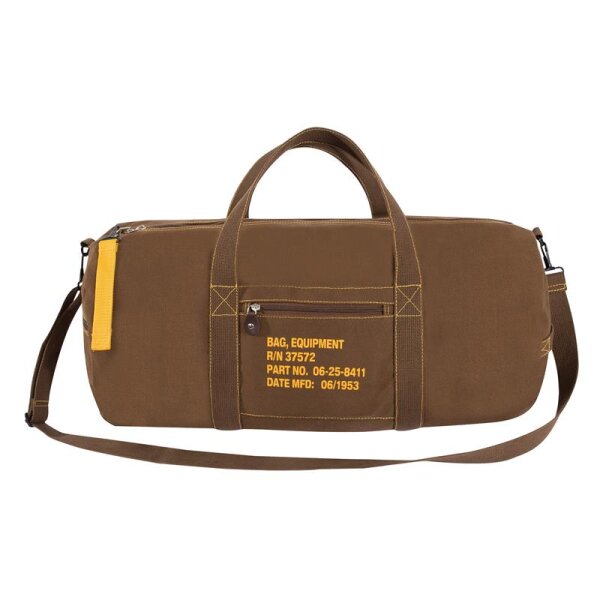 US Army Canvas Equipment Bag Reisetasche Umhängetasche Schultertasche Brown 24"