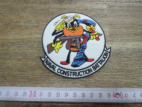 US Army Seabees Naval Construction Battalion Patch Aufn&auml;her WK2 WWII