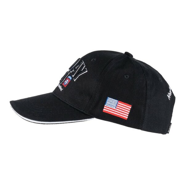 US Army 82nd Airborne Division Flag Baseball Cap – Black, Adjustable (Trade Winds)