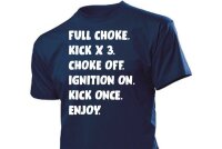 T-Shirt Full Choke Kick it Slogan Chopper Biker Bobber Cafe Racer