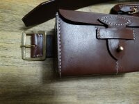 WWII JAPANESE BELT, CARTRIDGE BOX & FROG SET