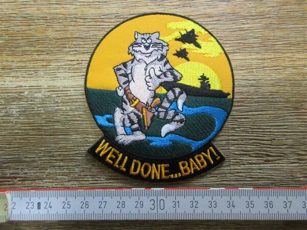 Patch WWII TOMCAT VF Well Done Baby US Navy Fighter Squadron