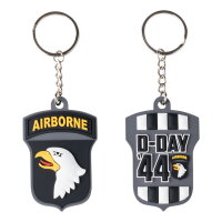 Keychain 101st Airborne Screaming Eagle US Army D-Day 3D PVC