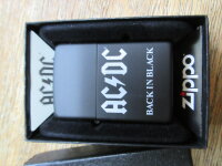 Zippo ACDC Black in Black AC/DC Kult Band Rock Music