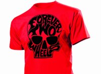 T-Shirt Forever Two Wheels Skull Slogan