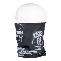 Wrap Loop Scarf Route 66 Skull Piston Wings Wheel Biker