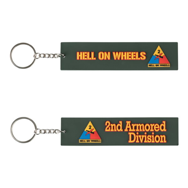 Keychain Hell on Wheels 2nd Armored Division US Army D-Day 3D PVC USAAF Airforce