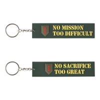 Keychain Red One No Mission too difficult US Army D-Day...