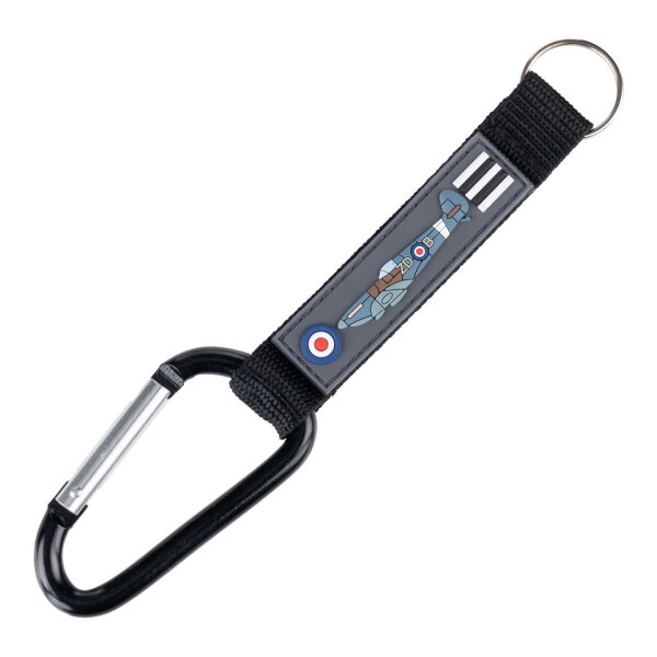 Schlüsselanhänger Karabiner US Army Spitfire Airplane WWII USAAF Airforce