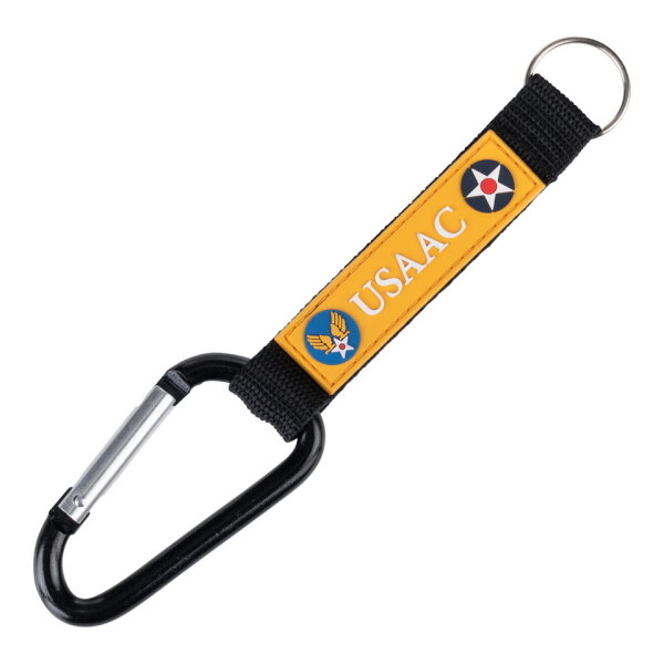 Keychain Carabiner Hook USAAC United States Army Aircorps USAAF Airforce Kokarde