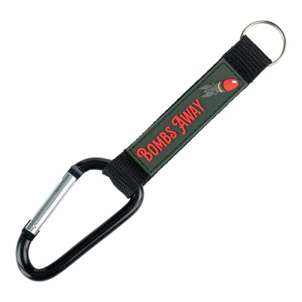 Keychain Carabiner Hook US Army USAAF Air Force Slogan Bombs Away
