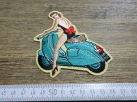 Patch Pin-up Vespa Roller Hot Rod Nose Art Rockabilly Pin-Up