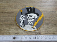 Patch US Army WW2 Bomber Patch Skeleton Top Hat Lightning Military War Plane