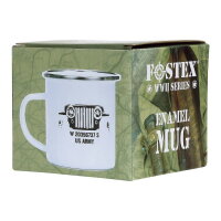 US Army Coffee Mug Enamel Truck Vehicle Id D-Day WWII