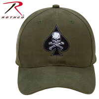 Deathcard Ace of Spade Skull Bones Low Profile Baseball Cap US Army