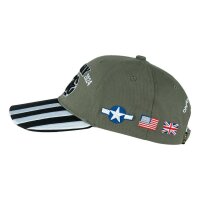 Baseball Cap US Arm D-Day Invasion Stripes Allied Forces Flag Patche 80 yrs