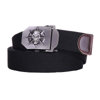 US Army Webbing Belt Gürtel Skull Star Buckle -130cm...