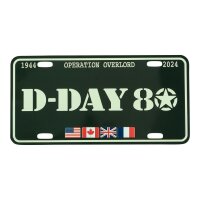 License Plate US Army D-Day  Countries Allied Forces Flag Operation Overlord WWII