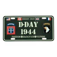License Plate US Army D-Day 101st 82nd Airborne Normandy Beach WWII