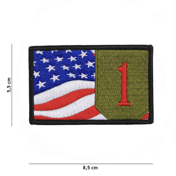 1st Infantry Division US Flagge Patch Aufnäher Vietnam WK2 USMC US Army