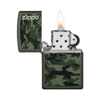 Zippo 3-color Woodland Camo US Army WWII Sturmfeuerzeug Feuerzeug Lighter D-Day