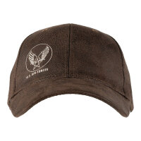US Army Airforce Baseball Cap USAAF Insignia Wings Leather Look