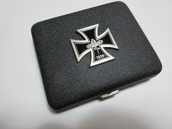 Eisernes Kreuz 1939 Abzeichen EK39 Zigaretten Etui Black Crackle