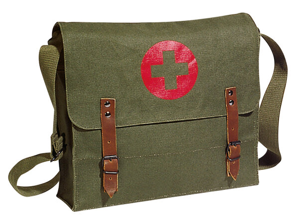 US Army Medical Corps Red Cross Medic Bag Nato Umhängetasche Schultertasche Canvas
